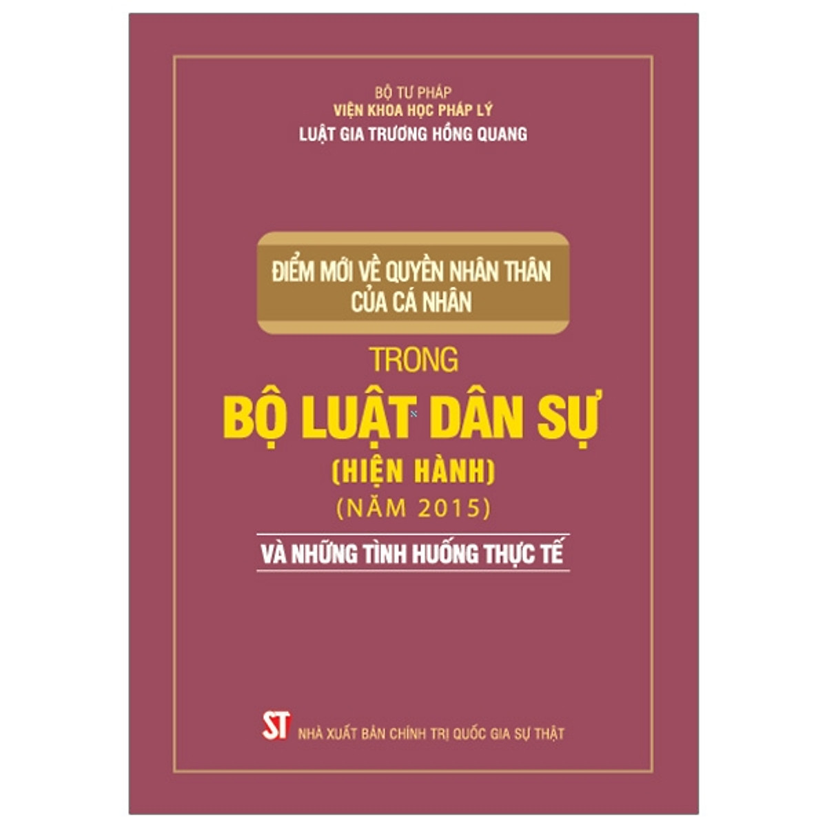 Sách Điểm mới về quyền nhân thân của cá nhân trong Bộ luật dân sự Hiện