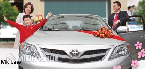 Sang tên đối với xe ô tô được thưởng do làm việc đạt mức doanh thu ? Sang tên đối với xe ô tô được thưởng do làm việc đạt mức doanh thu ?