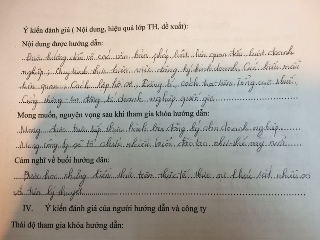 Cảm nhận buổi đào tạo Kỹ năng tư vấn pháp luật doanh nghiệp cho học viên Công ty Luật Minh Khuê tháng 2 năm 2016