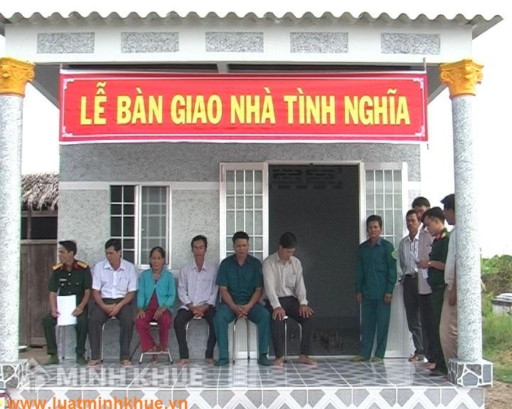 Thủ tục xây dựng nhà tình nghĩa cho đối tượng chính sách ?