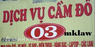 Tư vấn thủ tục cho cá nhân có nhu cầu mở một hiệu cầm đồ ?