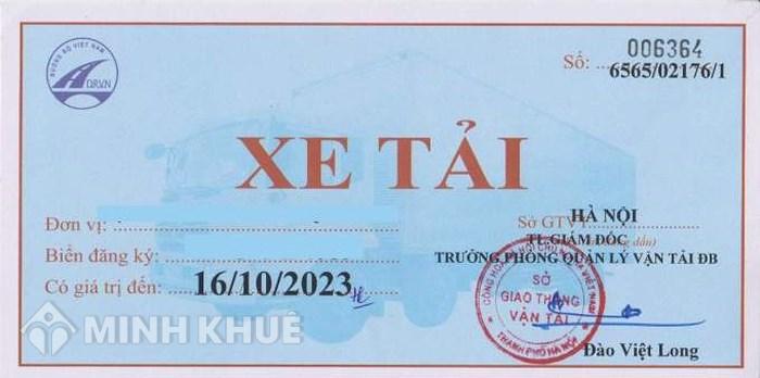 Cấp phù hiệu cho xe vận tải mới nhất?