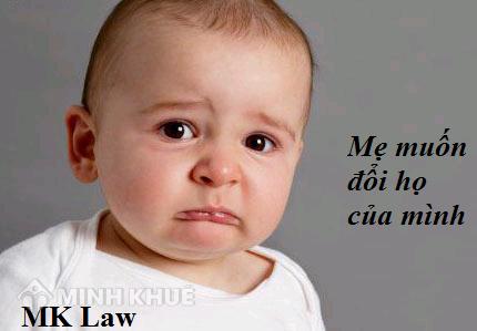 Đổi họ tên cho con khi đã ly hôn ?