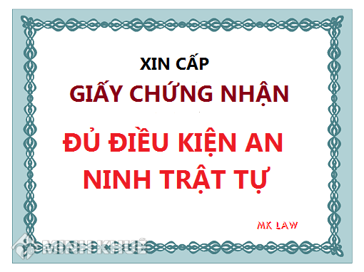 Giấy xác nhận đủ điều kiện về an ninh, trật tự của hộ kinh doanh cá thể ?