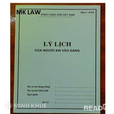 Khai sơ yếu lý lich trước khi kết nạp đảng ?