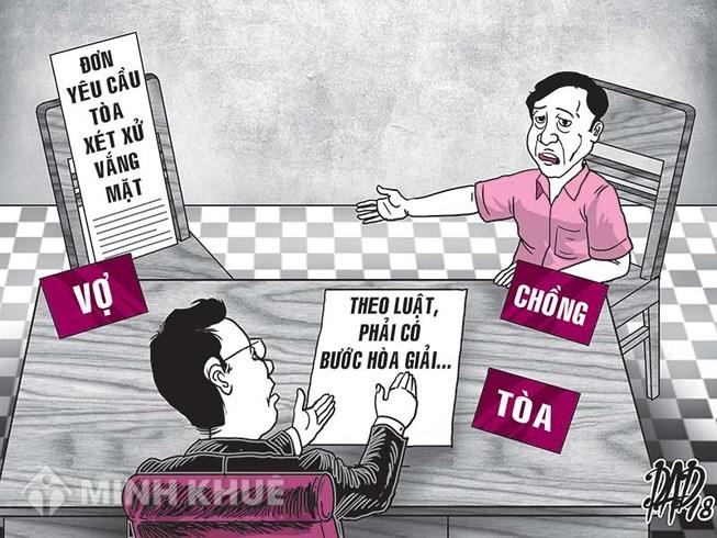 Giải quyết ly hôn trong trường hợp vợ, chồng vắng mặt