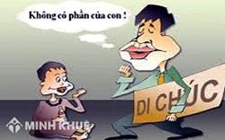 Con riêng của bố có được chia tài sản không ?