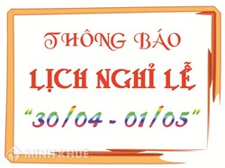 Lịch nghỉ lễ 30/04 và 01/05 năm 2018 nghỉ 4 ngày!