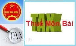 Thuế môn bài, mã NDKT chậm nộp thuế môn bài ?