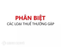 Phân biệt các loại thuế thường gặp theo quy định pháp luật hiện hành