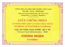Thủ tục cấp Giấy chứng nhận cơ sở đủ điều kiện an toàn thực phẩm mới nhất 2020?