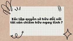 Xác lập quyền sở hữu đối với tài sản chiếm hữu ngay tình ?