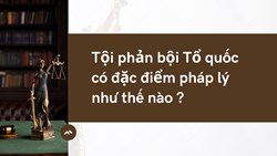 Tội phản bội Tổ quốc có đặc điểm pháp lý như thế nào ?