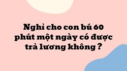 Nghỉ cho con bú 60 phút một ngày có được trả lương không ?