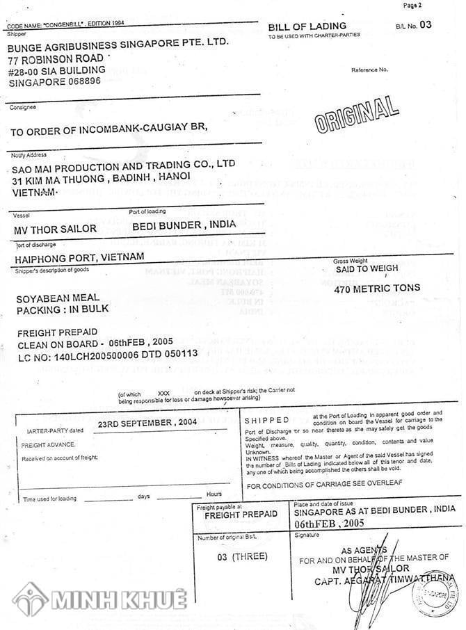 Vận đơn Chủ Master B L Master Bill Of Lading Va Vận đơn Thứ Cấp House B L House Bill Of Lading Sự Khac Nhau Của Hai Vận đơn Nay