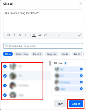 Cách gửi tin nhắn hàng loạt trên Zalo siêu nhanh chóng