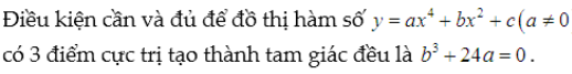 Tìm m để hàm trùng phương có 3 điểm cực trị