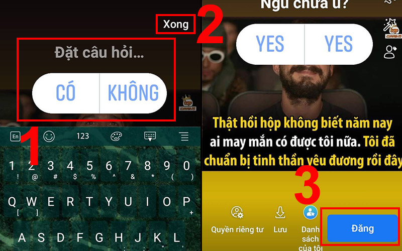 Cách tạo câu hỏi trên story Facebook bằng điện thoại đơn giản