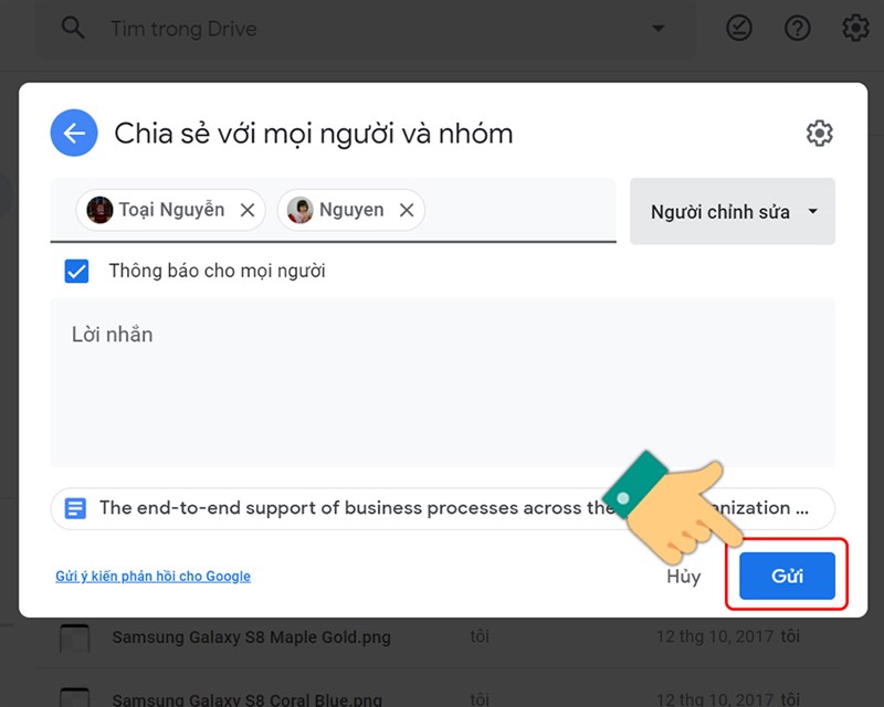 Cách mở quyền chỉnh sửa file, thư mục trên Google Drive