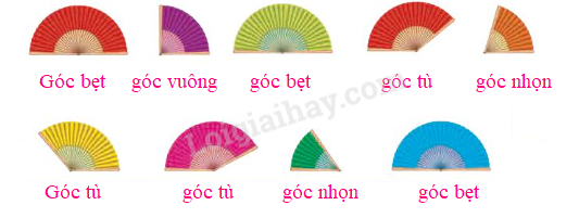 Toán dành cho lớp 4 trang 26, 27, 28, 29 Bài 8: Góc nhọn, góc tù, góc bẹt Kết nối tri thức