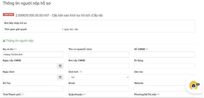 Đăng ký trích lục khai sinh trực tuyến làm như thế nào?