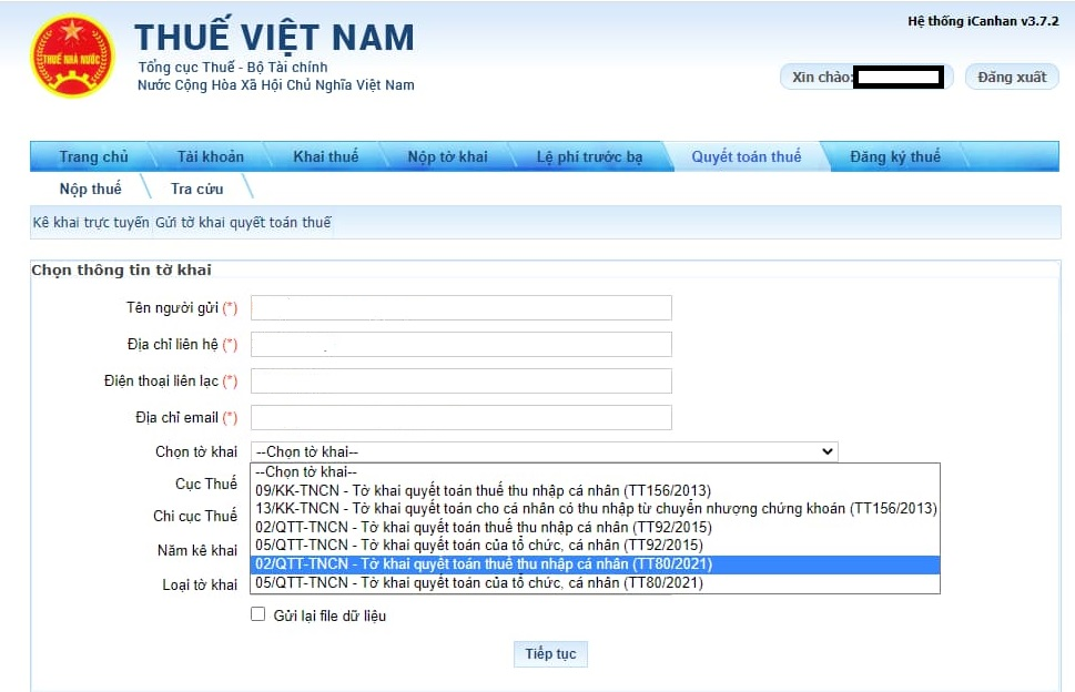Hướng dẫn thủ tục hoàn thuế thu nhập cá nhân online 2024