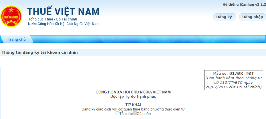 Hướng dẫn cách đăng ký tài khoản giao dịch thuế điện tử