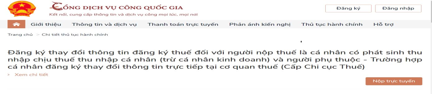 Hướng dẫn mới nhất cập nhật thông tin CCCD trong đăng ký thuế