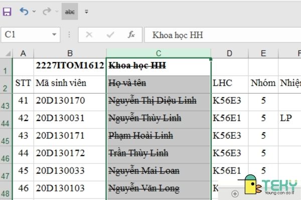 Cách gạch ngang chữ trong Excel đơn giản, nhanh nhất