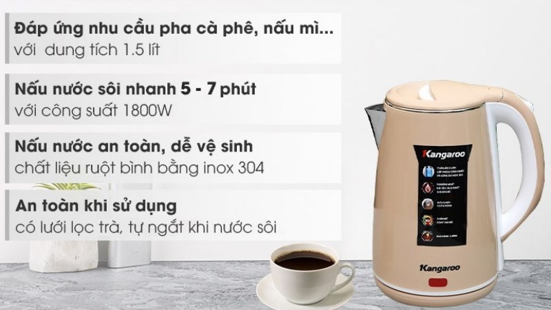 Top 14 thương hiệu bình đun siêu tốc inox bền đẹp, giá tốt