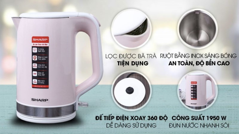 Top 14 thương hiệu bình đun siêu tốc inox bền đẹp, giá tốt