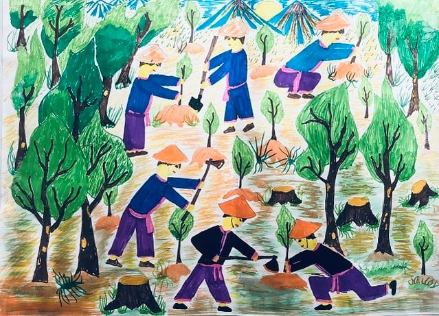 Em hãy vẽ một bức tranh tuyên truyền bảo vệ rừng