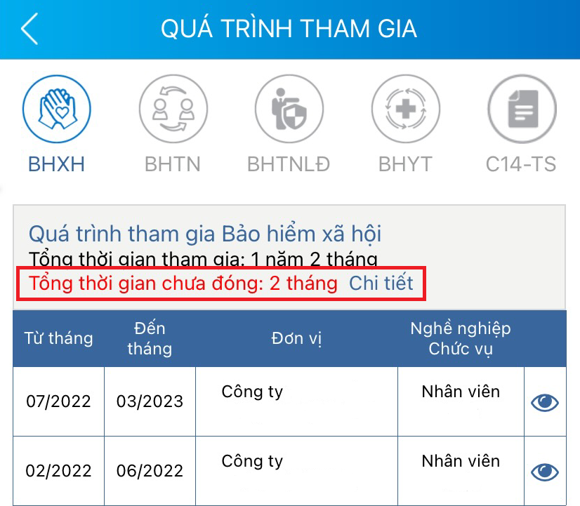 VssID có thông báo khi công ty chậm đóng BHXH không?