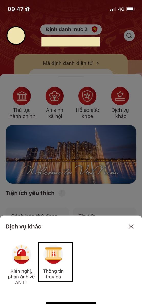 Cách xem thông tin người bị truy nã trên ứng dụng VNeID mới nhất?