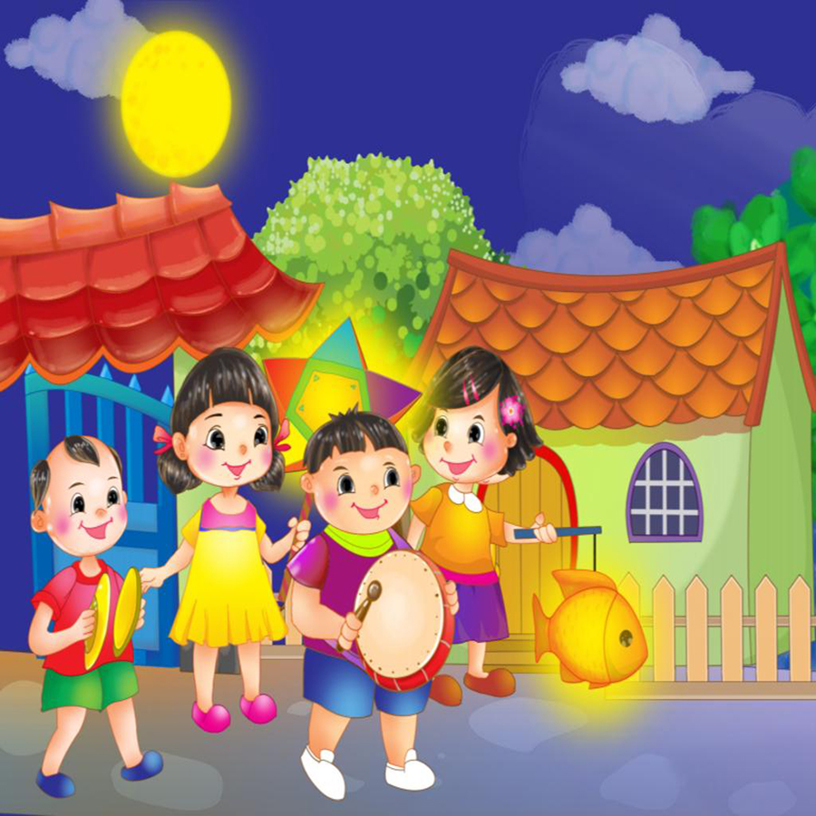 Bộ tranh vẽ trung thu đẹp, vui nhộn và ý nghĩa nhất năm 2024