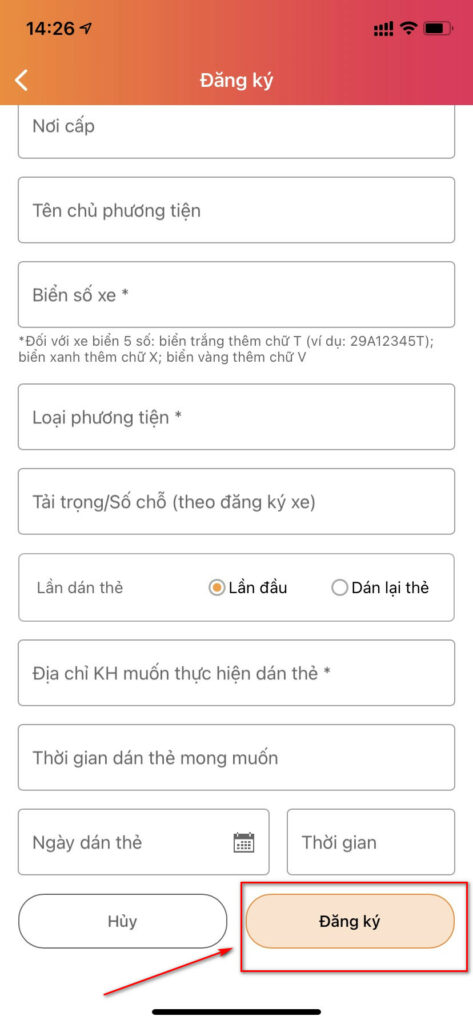 Hướng dẫn đăng ký dịch vụ thu phí không dừng của VDTC