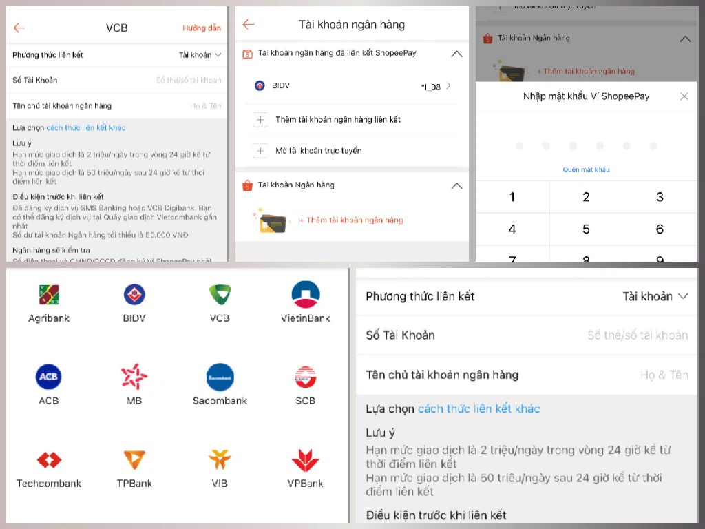 Hướng dẫn liên kết ví ShopeePay với tài khoản ngân hàng đơn giản