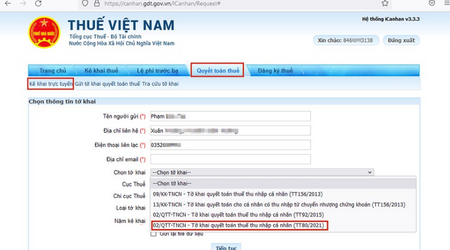 Hướng dẫn gửi tờ khai quyết toán thuế TNCN online chi tiết nhất