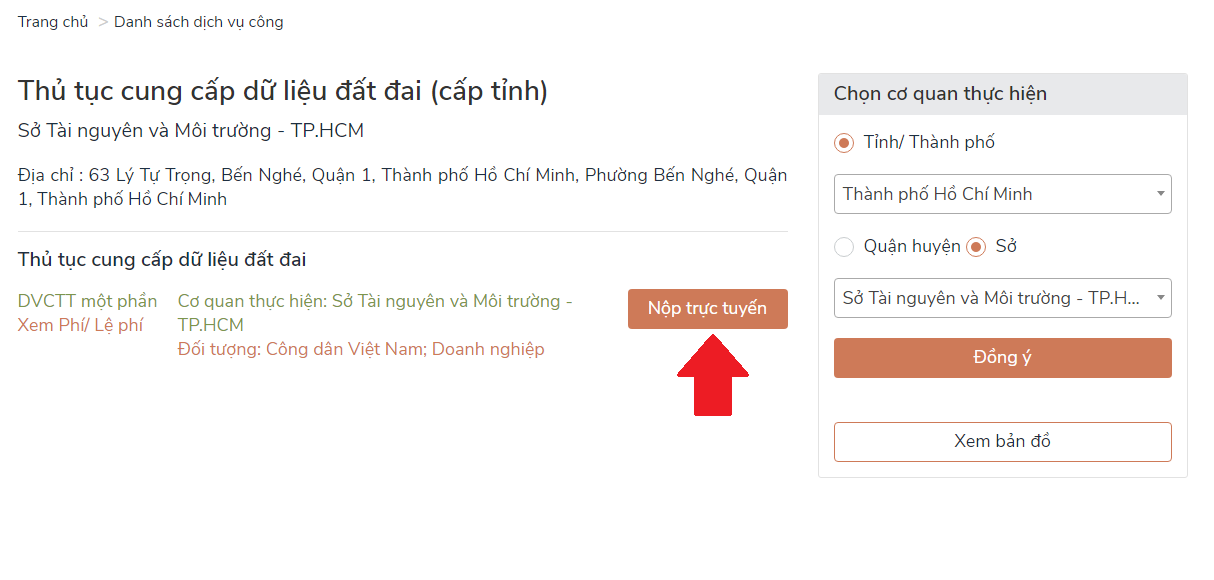 Thủ tục cung cấp dữ liệu đất đai Online cấp Tỉnh cần những gì?