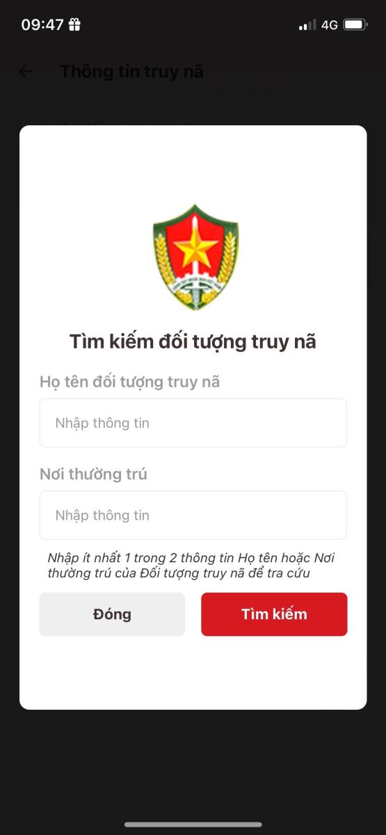 Cách xem thông tin người bị truy nã trên ứng dụng VNeID mới nhất?