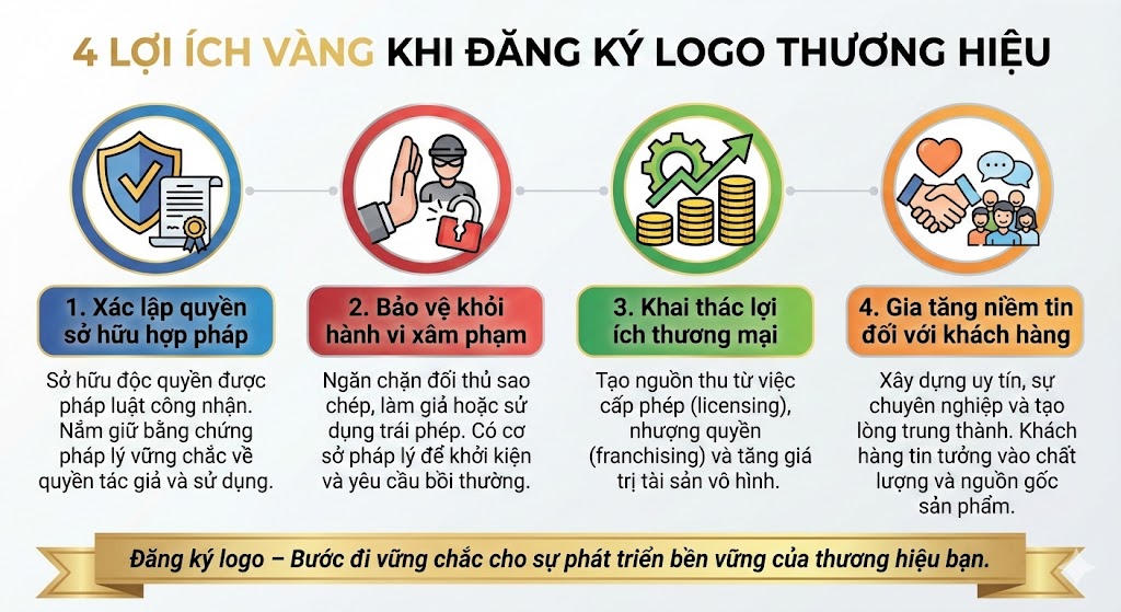 4 lợi ích khi đăng ký logo thương hiệu