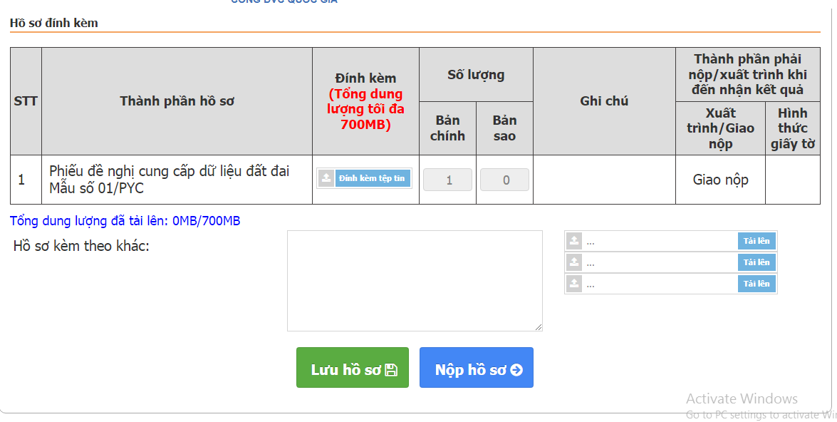 Thủ tục cung cấp dữ liệu đất đai Online cấp Tỉnh cần những gì?