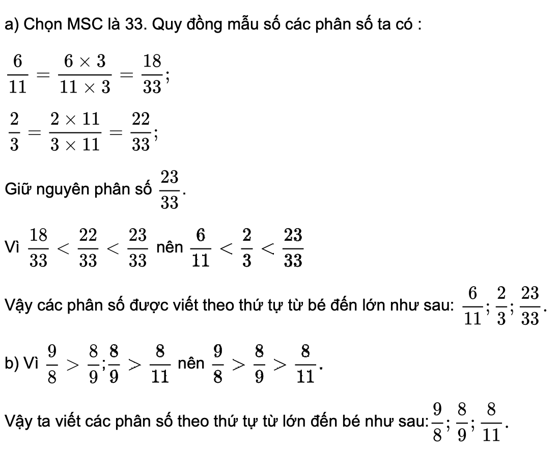 Toán lớp 5 trang 149, 150: Ôn tập về phân số tiếp theo có đáp án