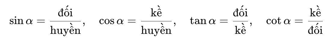 Bài thơ sin cos tan (Sin đi học Cos không hư) dễ nhớ cho học sinh lớp 9