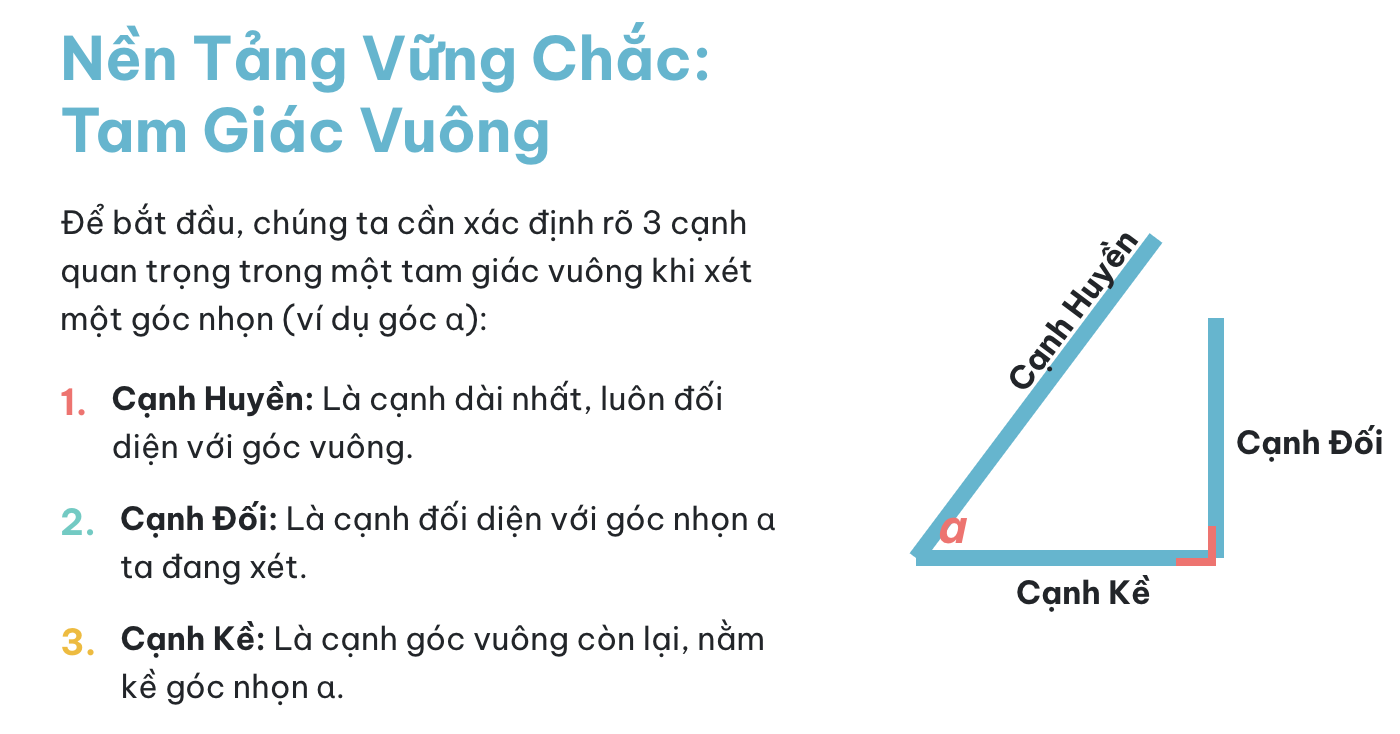 Bài thơ sin cos tan (Sin đi học Cos không hư) dễ nhớ cho học sinh lớp 9