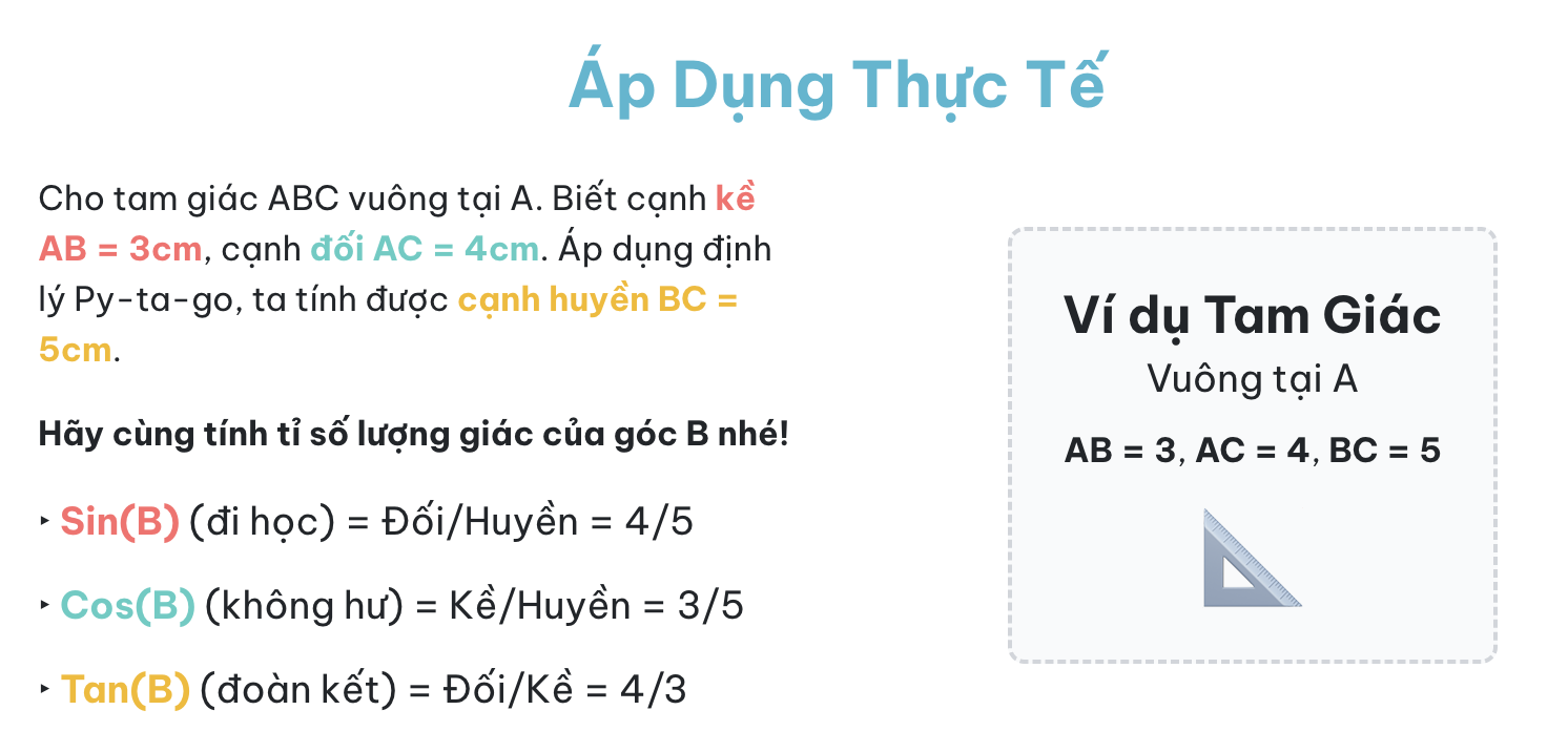 Bài thơ sin cos tan (Sin đi học Cos không hư) dễ nhớ cho học sinh lớp 9