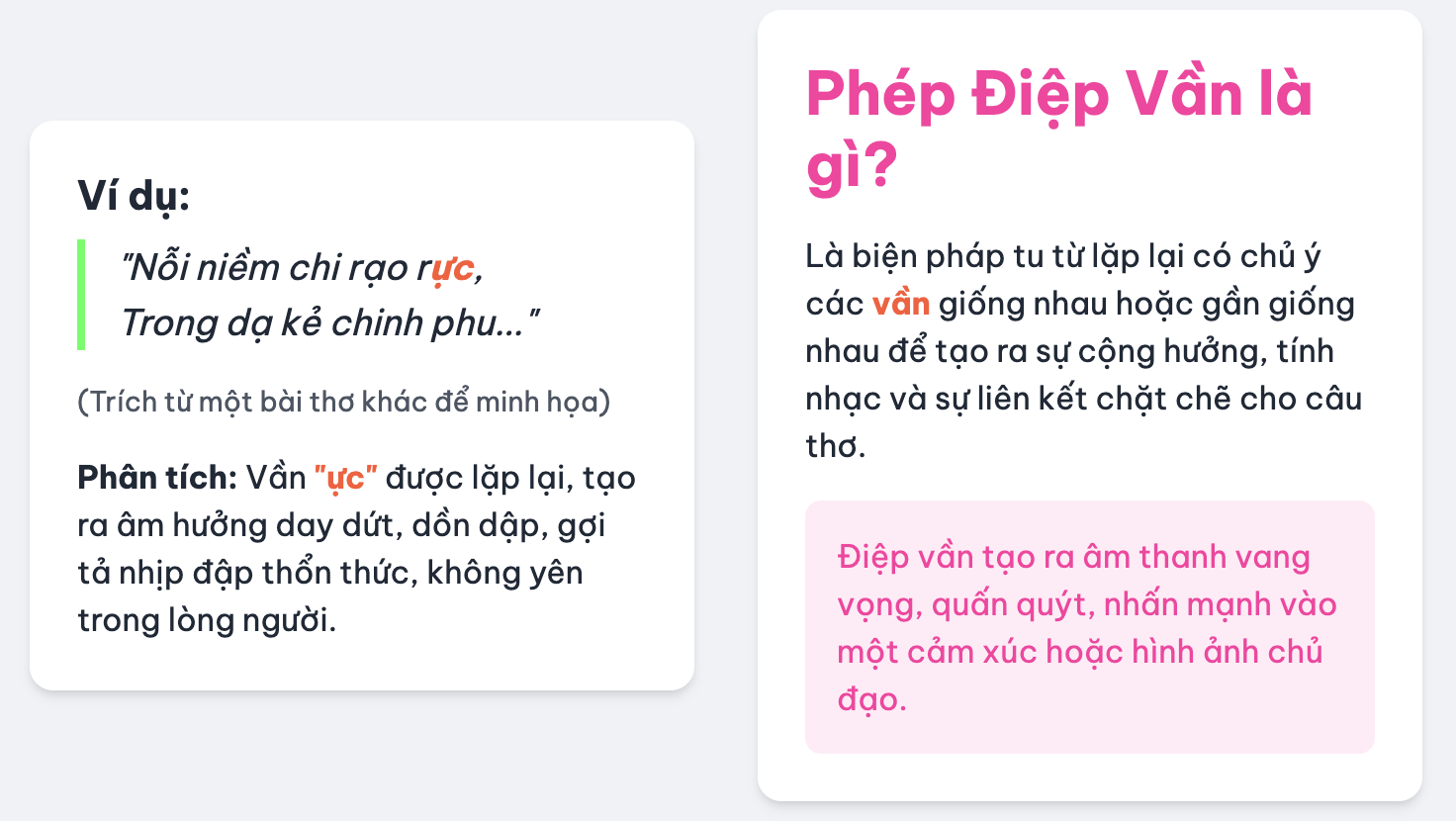 Phép điệp thanh là gì? Phép điệp vần là gì? Tác dụng của phép điệp thanh, điệp vần