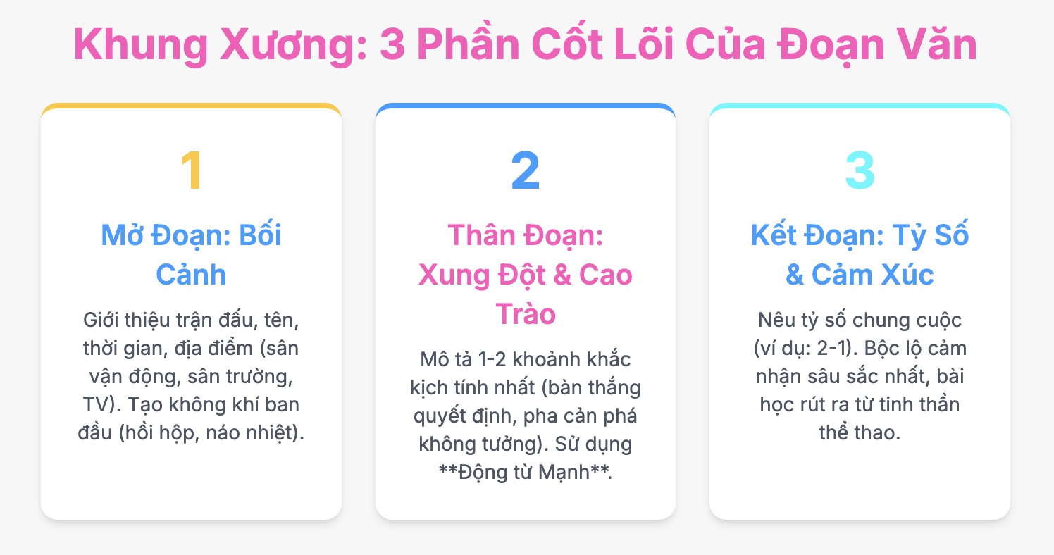 Viết đoạn văn kể về một trận thi đấu thể thao mà em có dịp xem