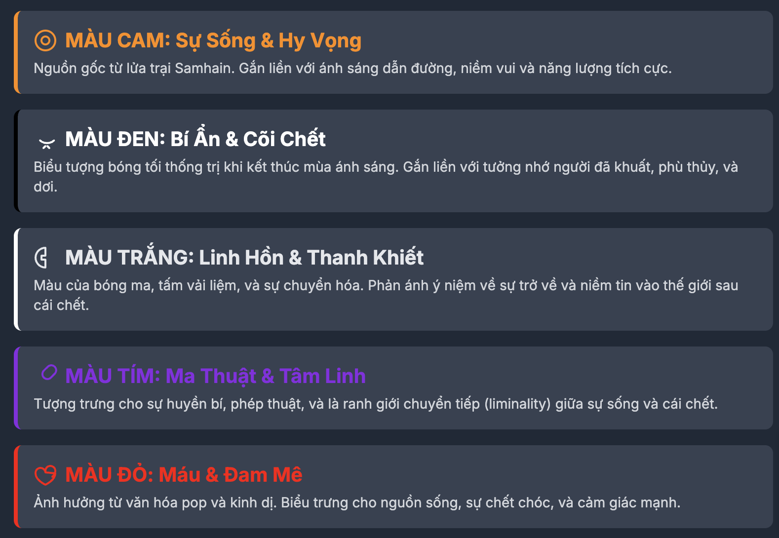 Màu truyền thống của Halloween là màu gì? Ý tưởng hoá trang Halloween 2025