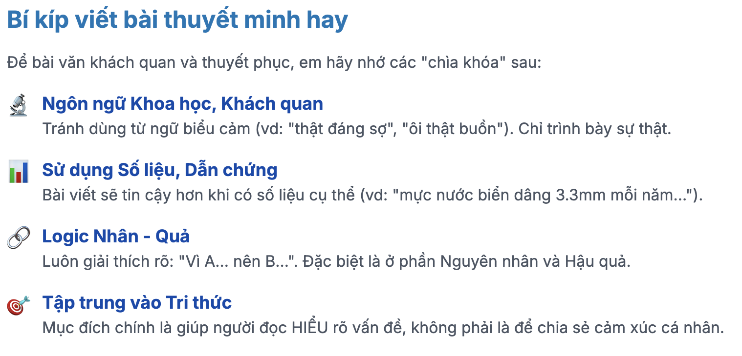 Viết văn bản thuyết minh giải thích hiện tượng băng tan lớp 8